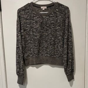 Collie Marled Black and Gray Sweater